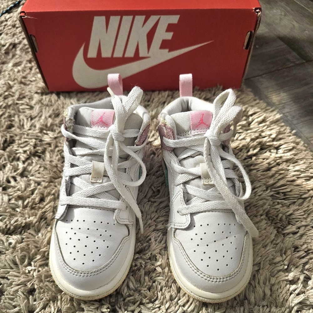 Air Jordan 1 Mid SE Multi-Color Swoosh Toddlers 9C — DD1668-100